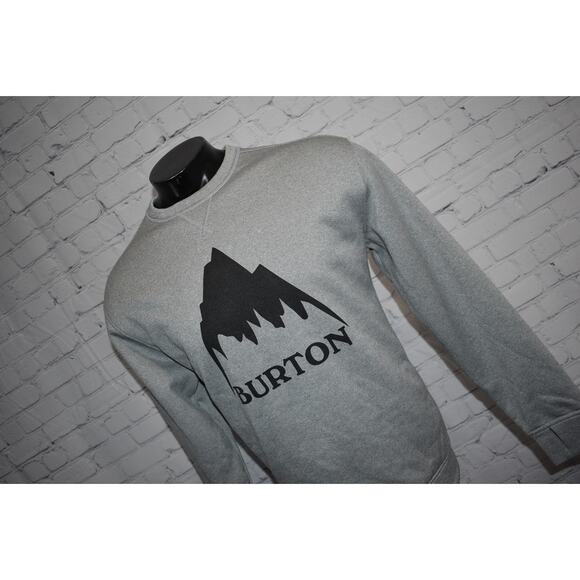 Burton Sweatshirt Pullover Cold Gear Mens Size Medium Performance Polyester Gray - Picture 1 of 6